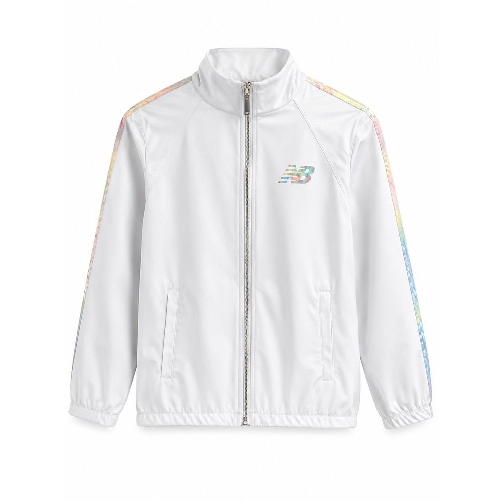 New Balance Jacket Women's Full Zip Performance White Iridescent Size Small NWT